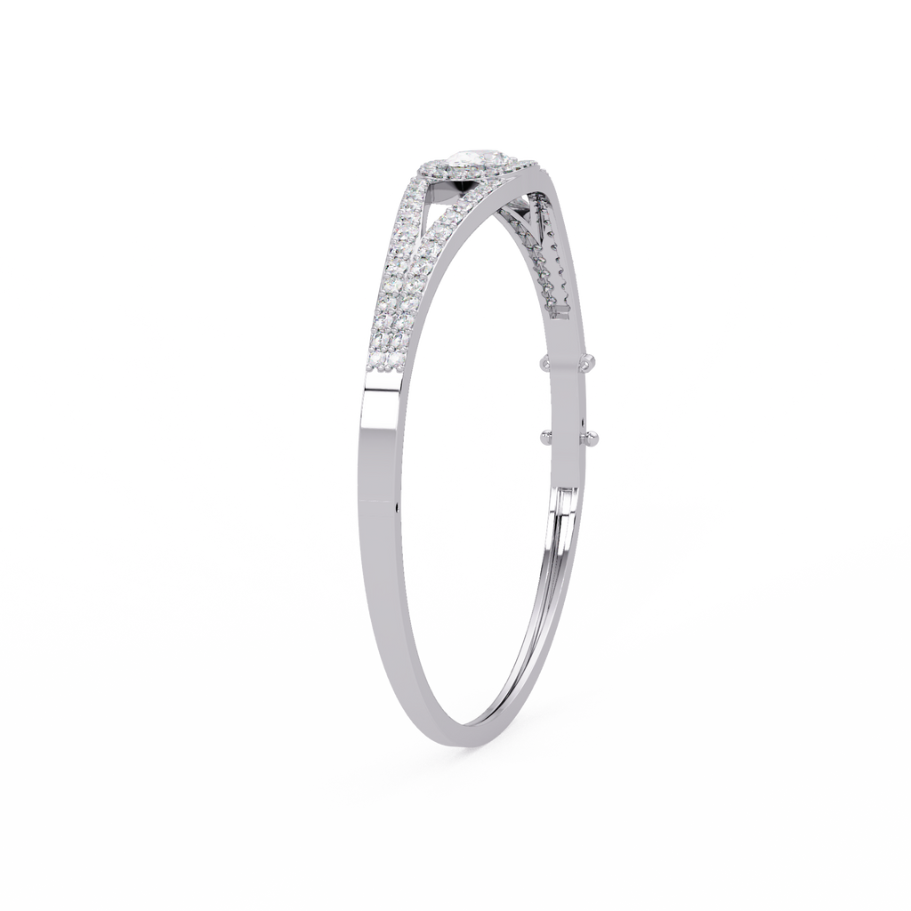 Oval Halo Diamond Bracelet