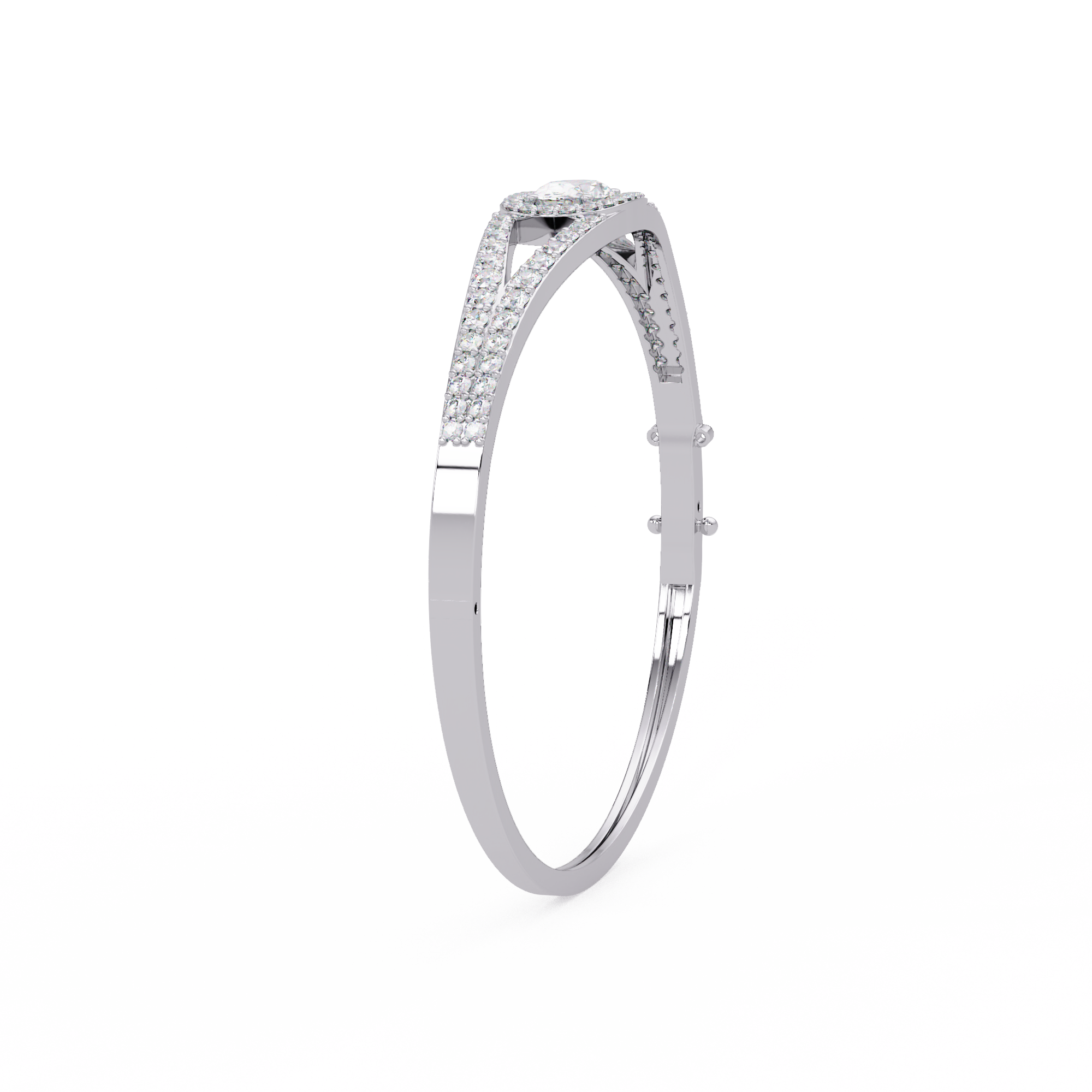 Oval Halo Diamond Bracelet