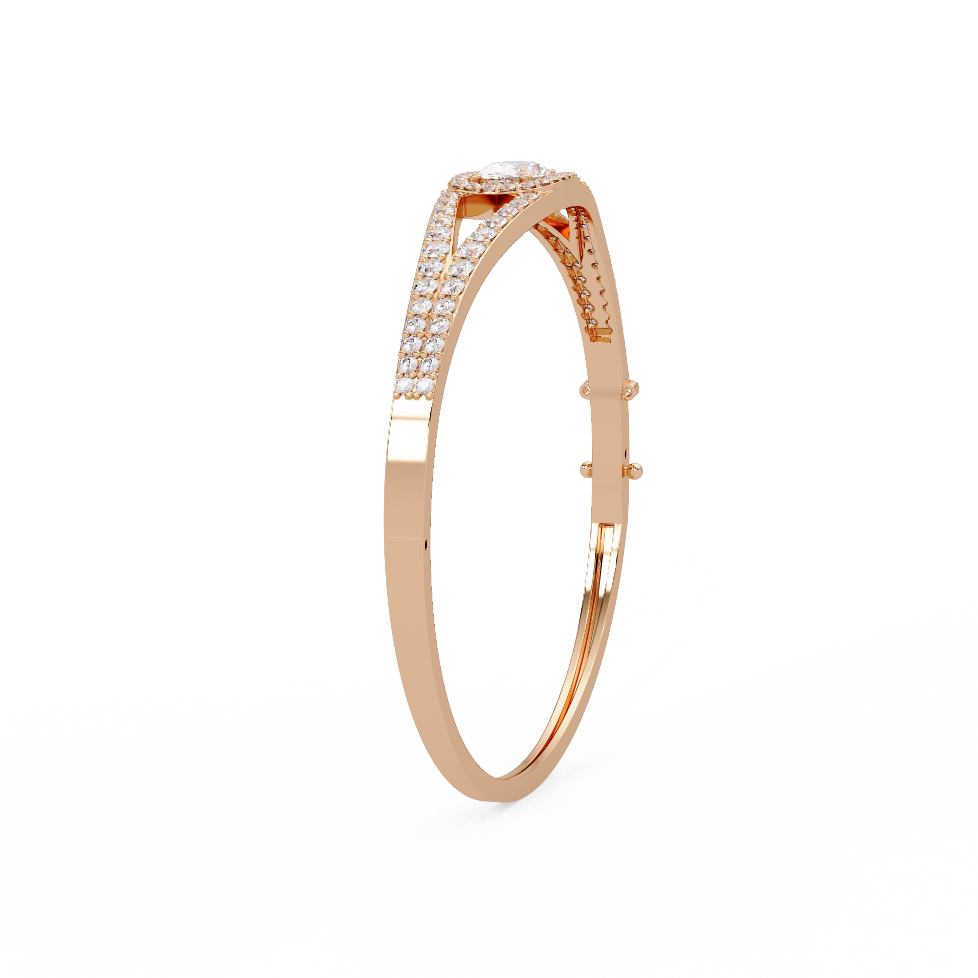 Oval Halo Diamond Bracelet