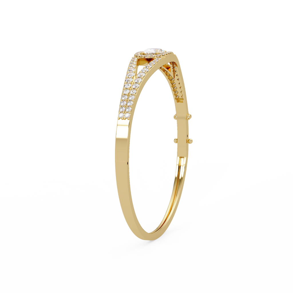 Oval Halo Diamond Bracelet