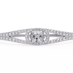 Oval Halo Diamond Bracelet