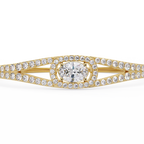Oval Halo Diamond Bracelet