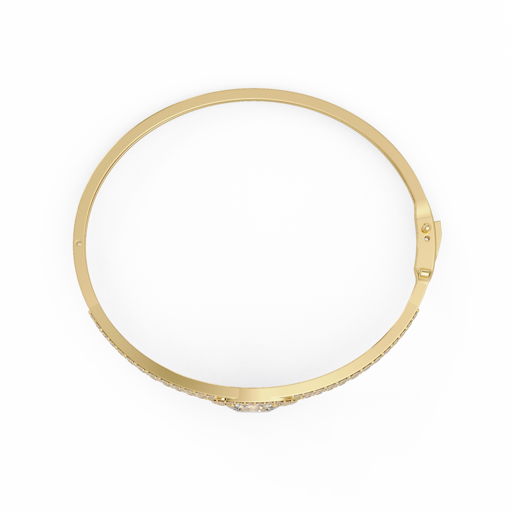 Oval Halo Diamond Bracelet