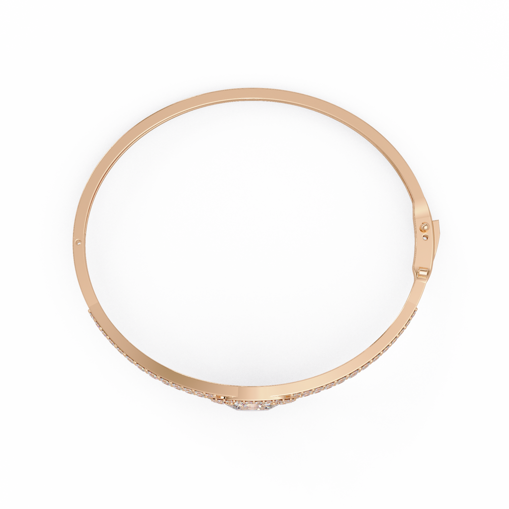 Oval Halo Diamond Bracelet