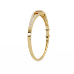 Round Brilliant Diamond Split Shank Halo Tennis Bracelet