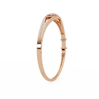 Round Brilliant Diamond Split Shank Halo Tennis Bracelet