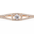 Round Brilliant Diamond Split Shank Halo Tennis Bracelet