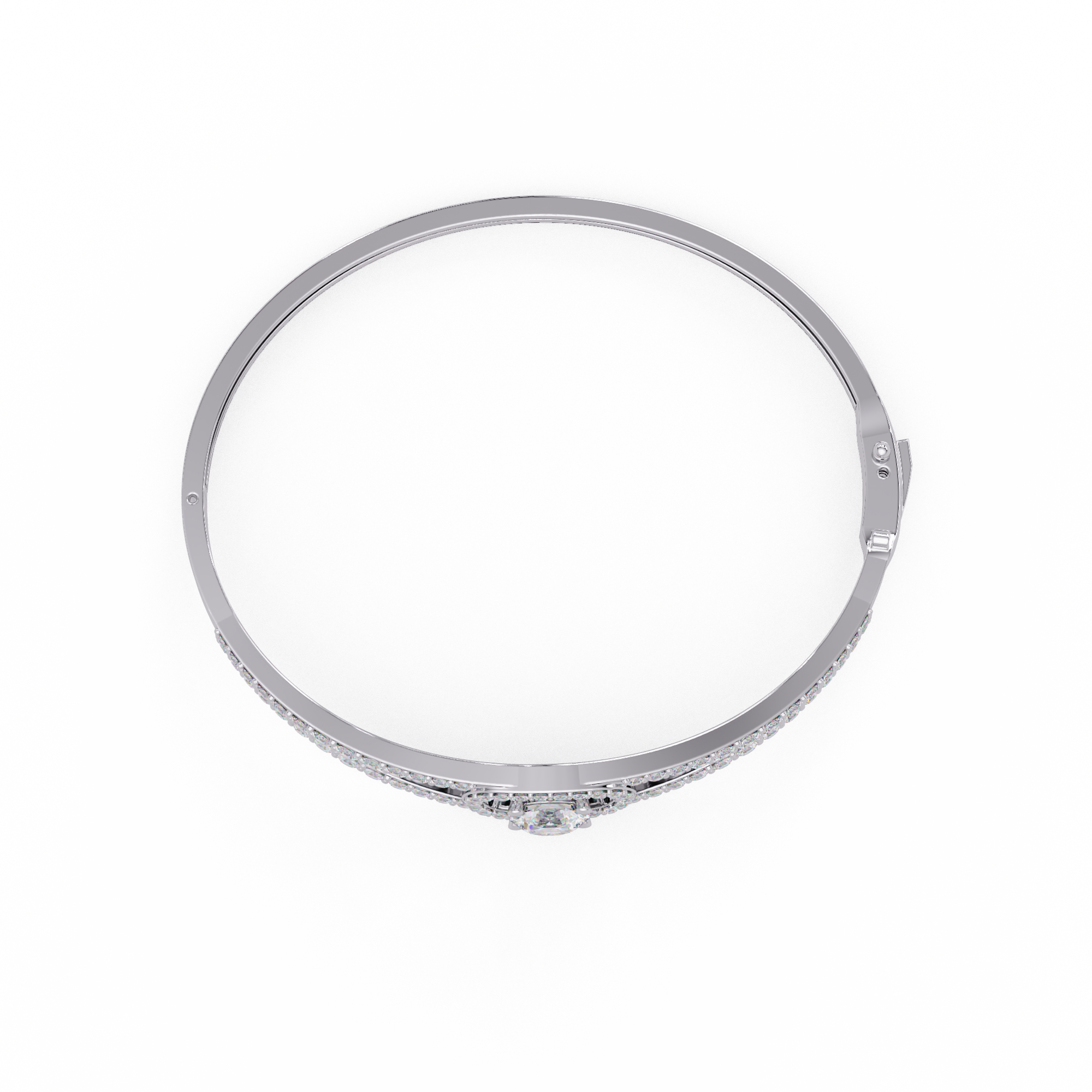 Round Brilliant Diamond Split Shank Halo Tennis Bracelet