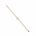 Diamond Halo Tennis Bracelet