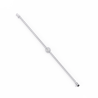 Diamond Halo Tennis Bracelet