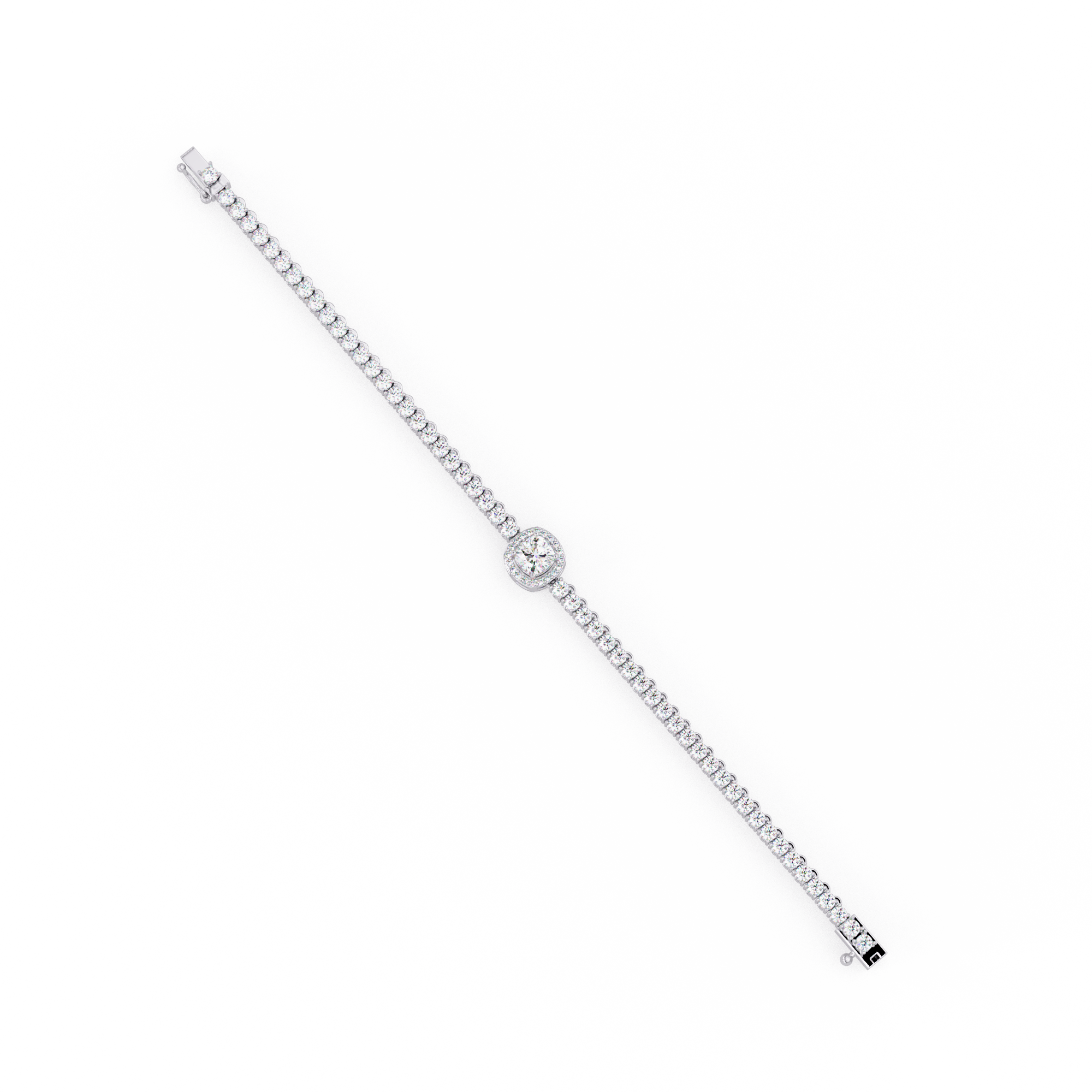 Diamond Halo Tennis Bracelet