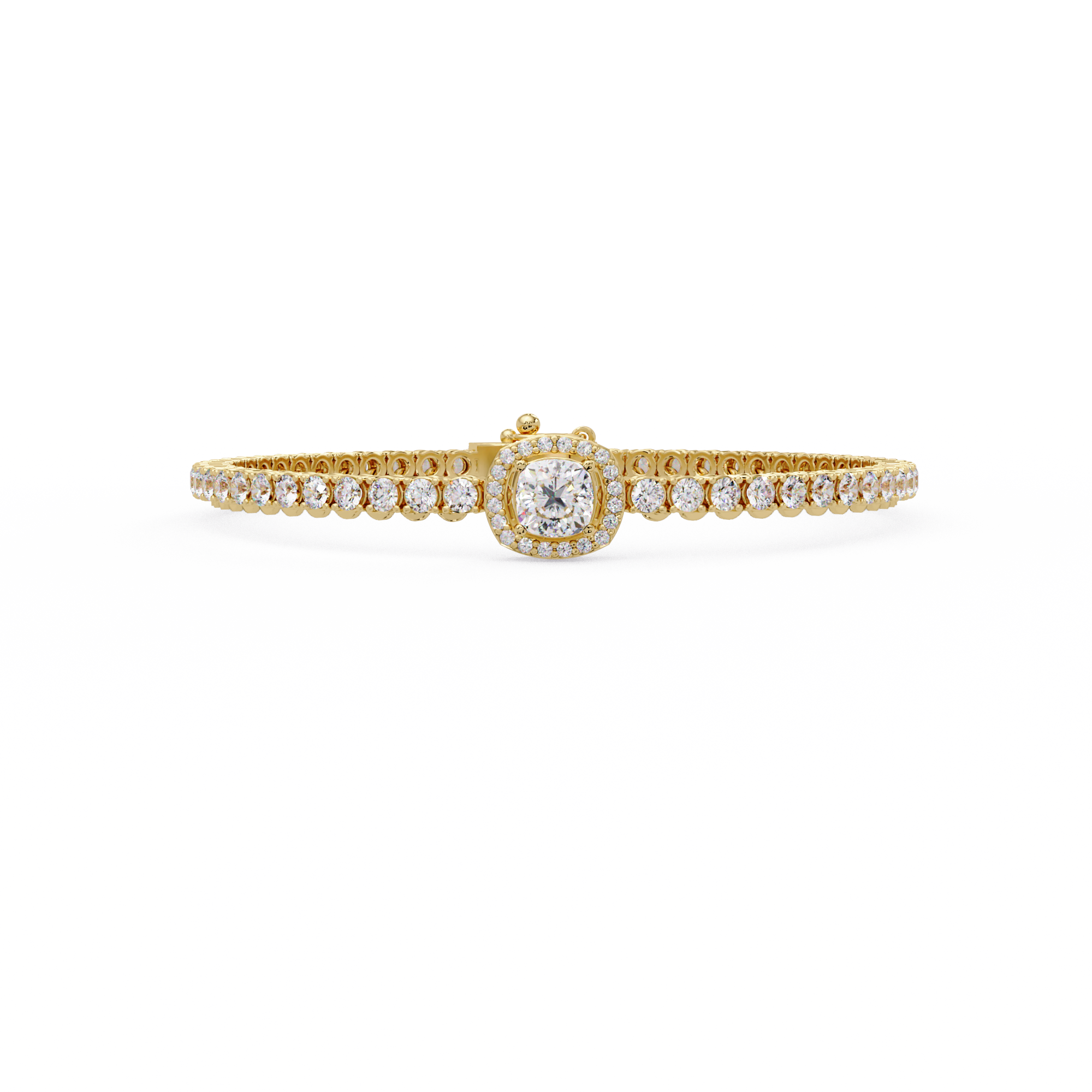 Diamond Halo Tennis Bracelet