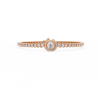 Diamond Halo Tennis Bracelet