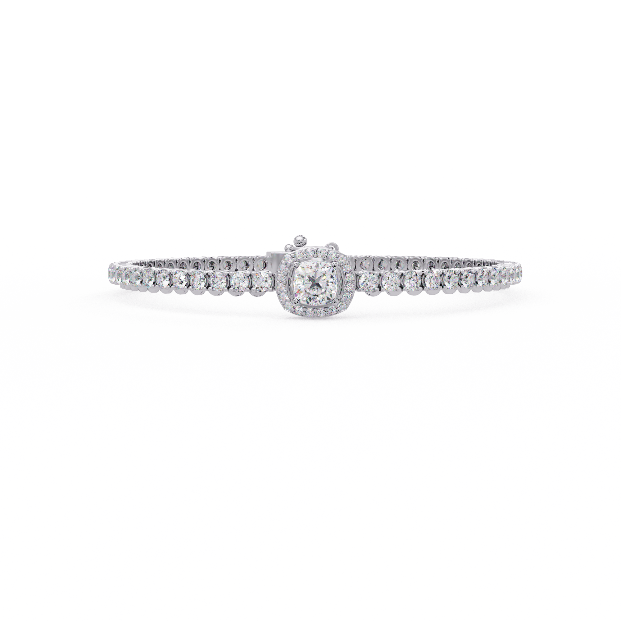 Diamond Halo Tennis Bracelet