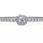 Diamond Halo Tennis Bracelet