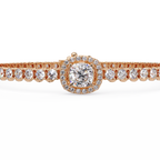 Diamond Halo Tennis Bracelet