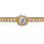 Diamond Halo Tennis Bracelet