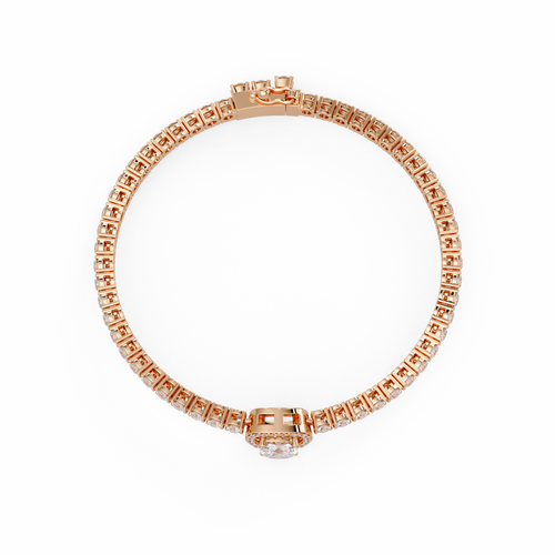 Diamond Halo Tennis Bracelet