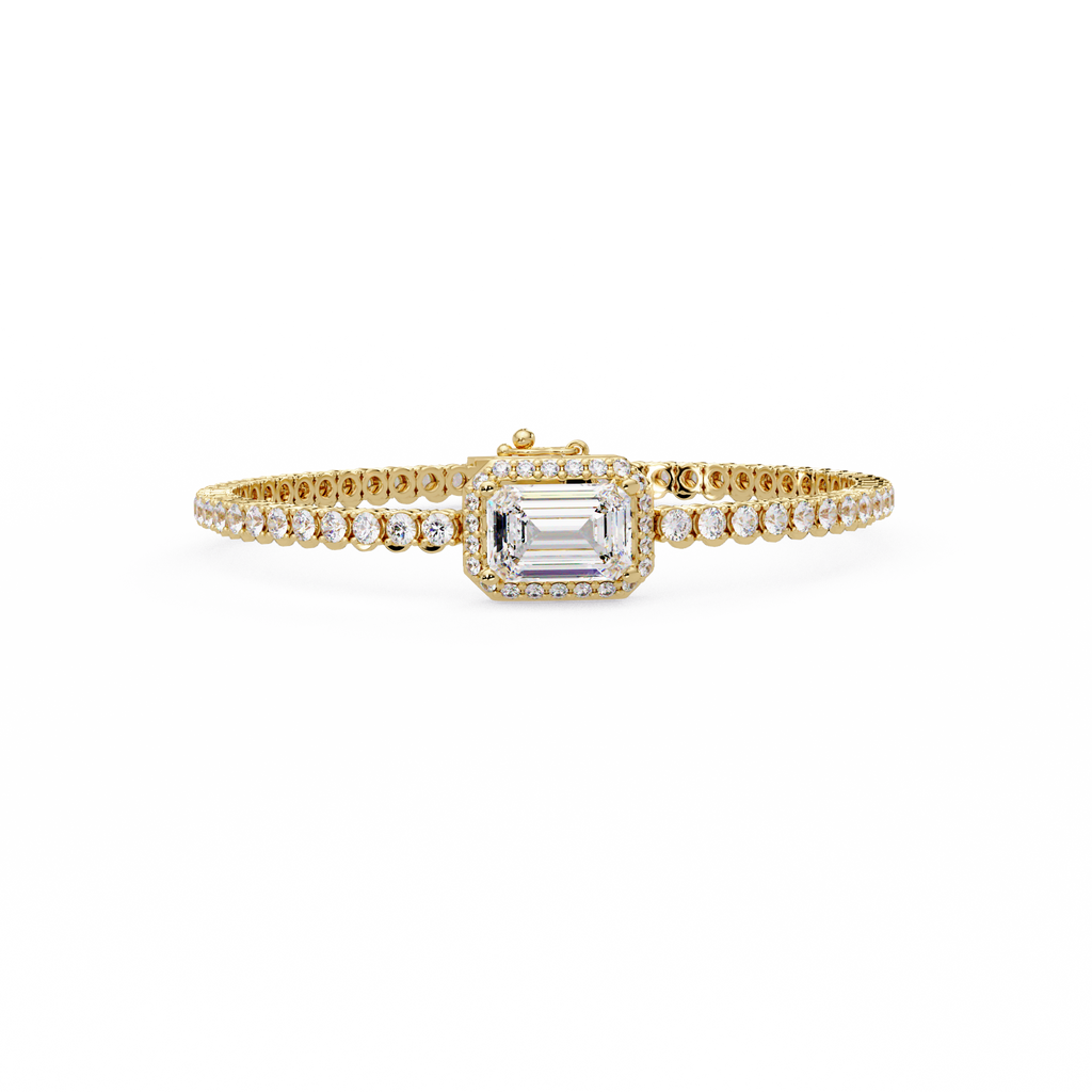Emerald Cut Diamond Tennis Bracelet