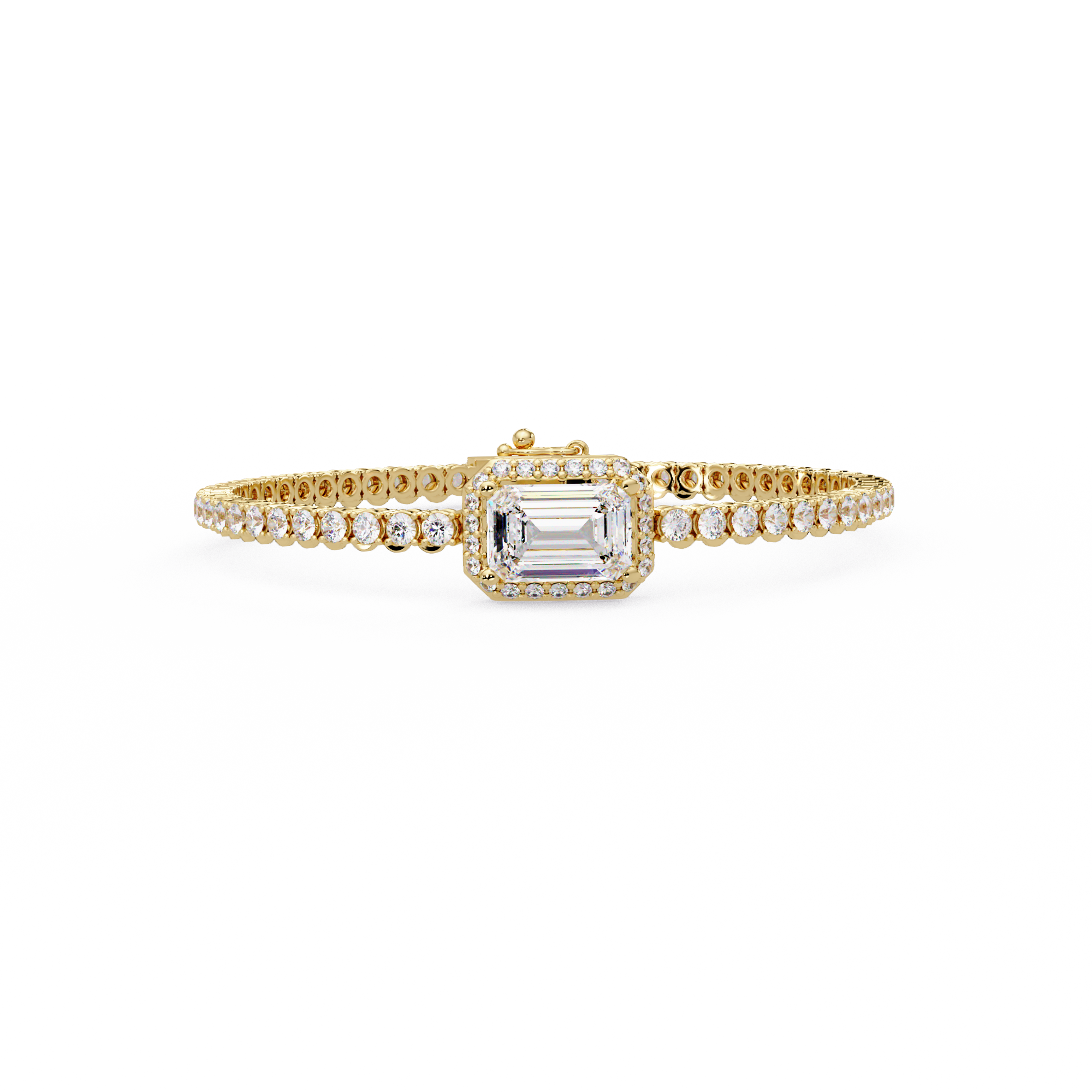 Emerald Cut Diamond Tennis Bracelet