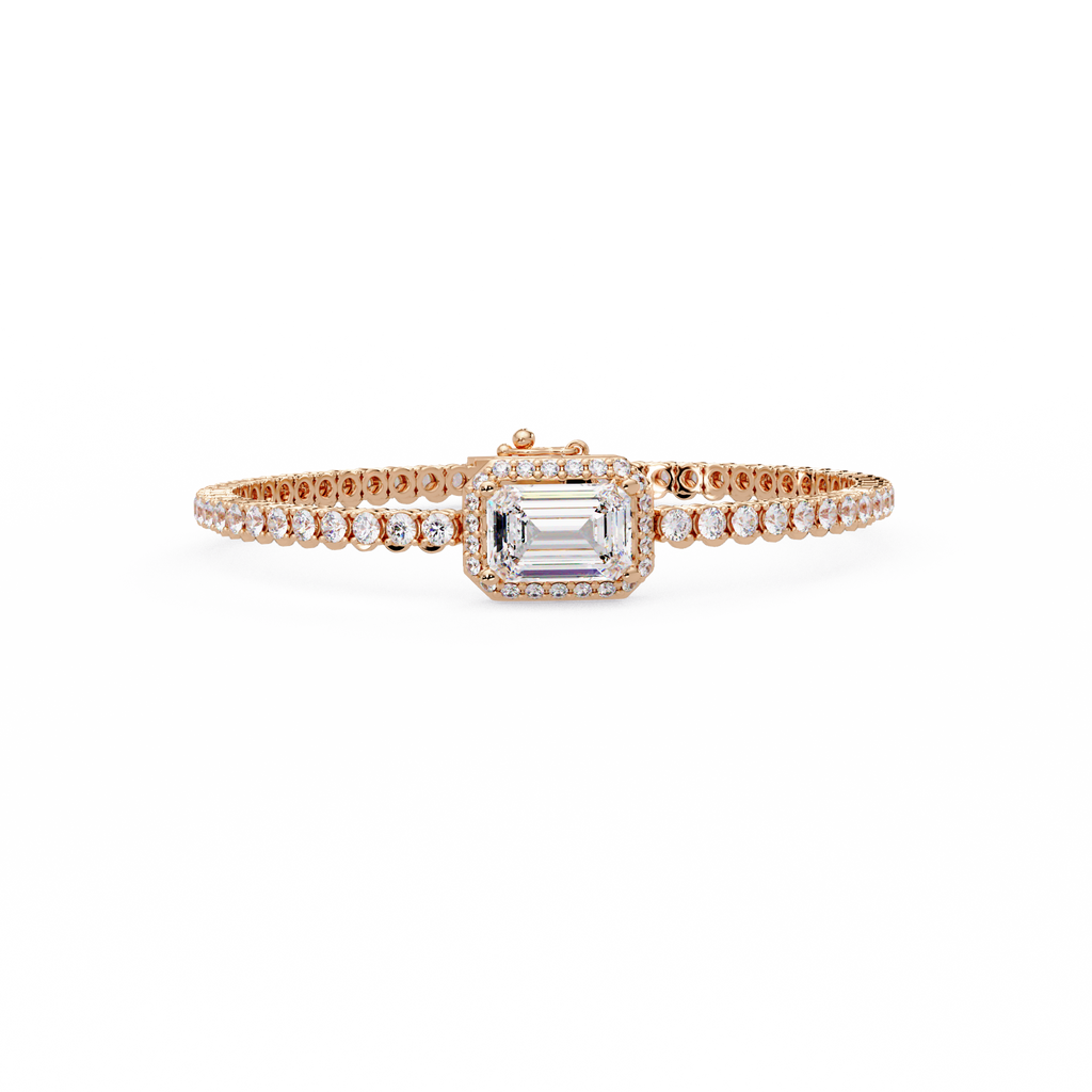 Emerald Cut Diamond Tennis Bracelet