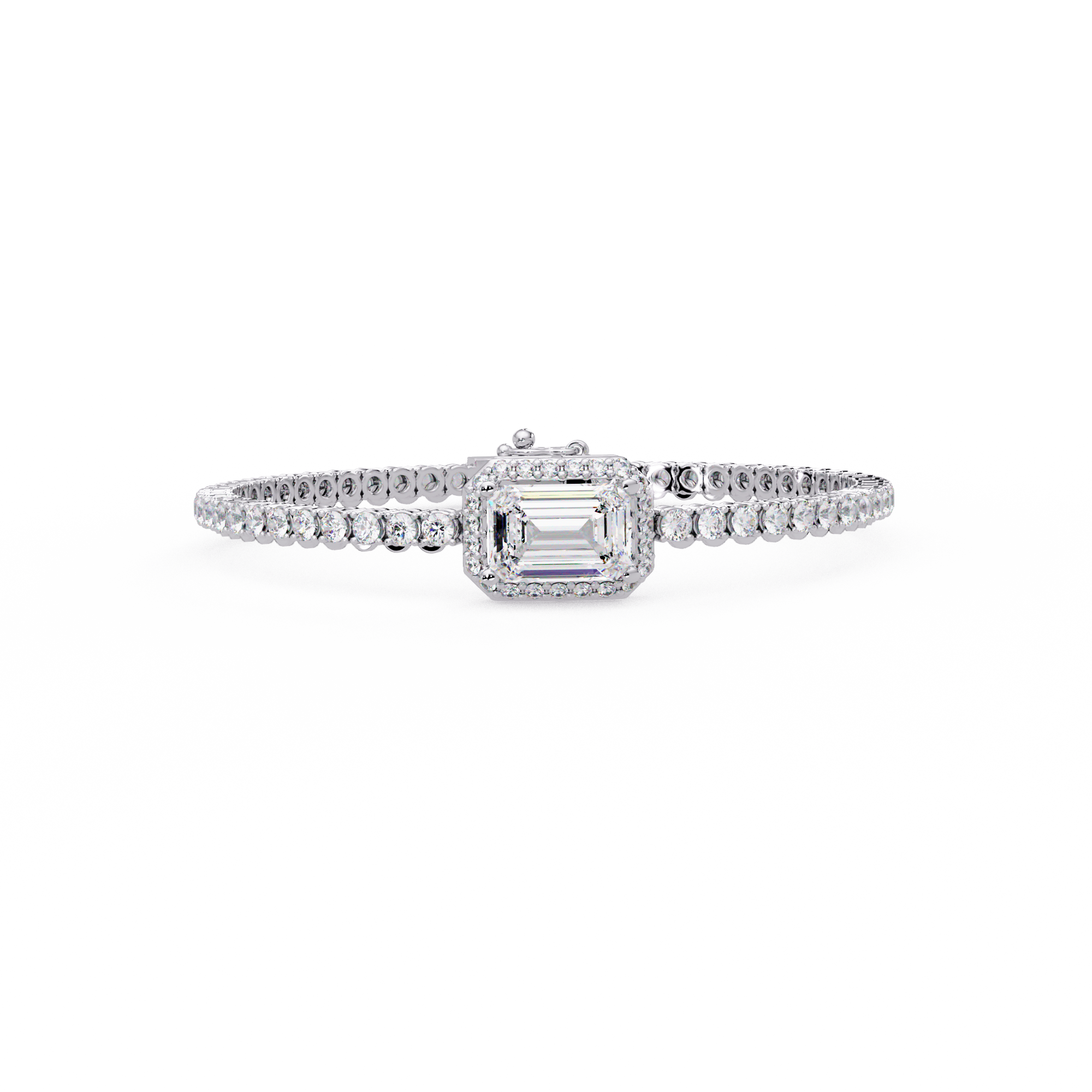 Emerald Cut Diamond Tennis Bracelet