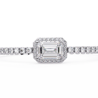 Emerald Cut Diamond Tennis Bracelet