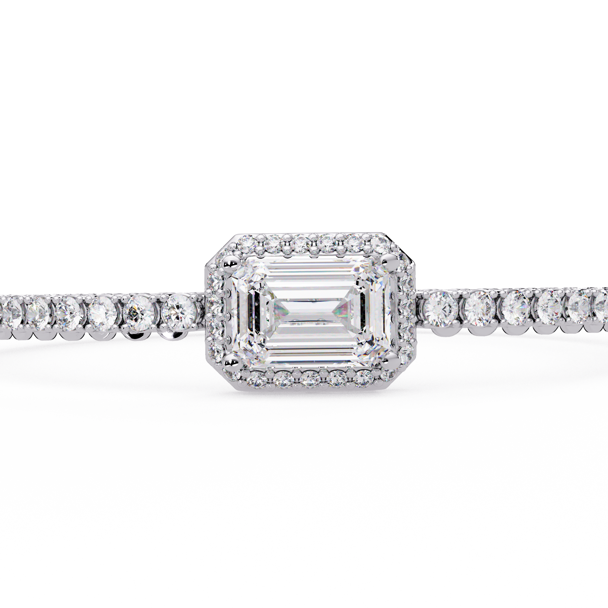 Emerald Cut Diamond Tennis Bracelet