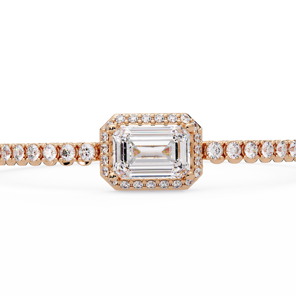 Emerald Cut Diamond Tennis Bracelet