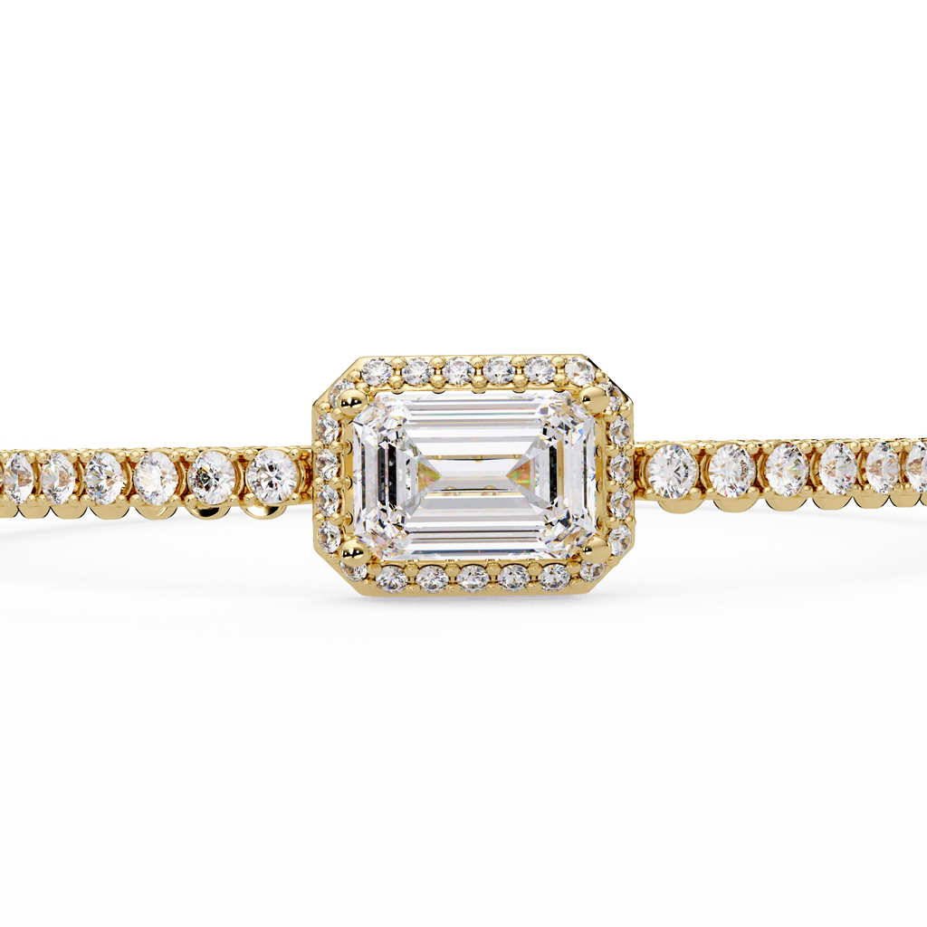 Emerald Cut Diamond Tennis Bracelet