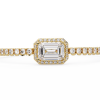 Emerald Cut Diamond Tennis Bracelet