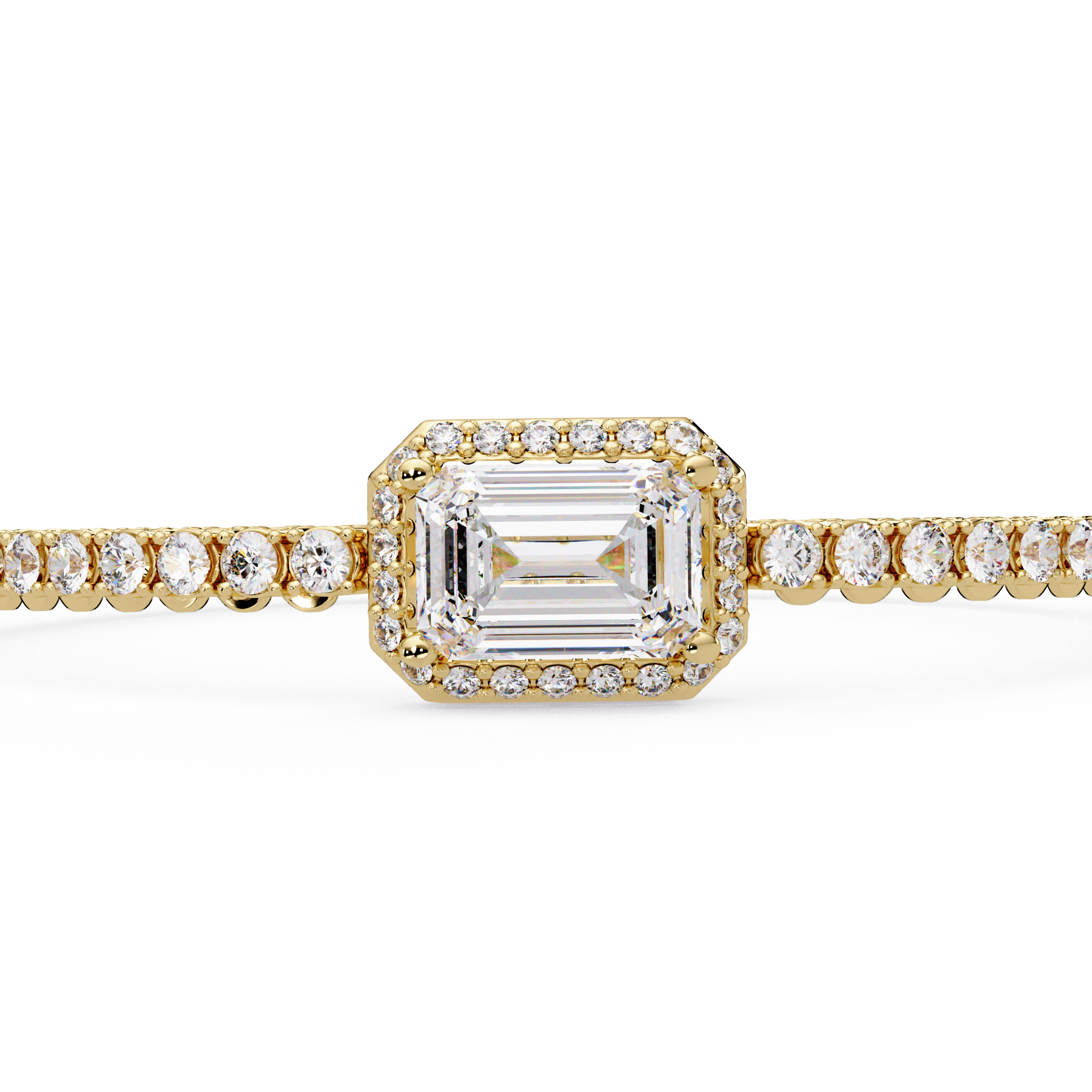 Emerald Cut Diamond Tennis Bracelet