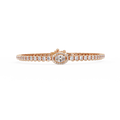 Oval Halo Diamond Tennis Bracelet