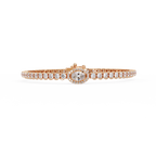 Oval Halo Diamond Tennis Bracelet