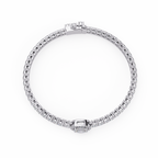 Oval Halo Diamond Tennis Bracelet