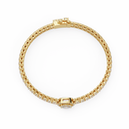 Oval Halo Diamond Tennis Bracelet