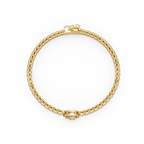 Pear Shape Halo Diamond Tennis Bracelet with Round Center Diamond
