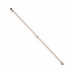 Pear Shape Halo Diamond Tennis Bracelet with Round Center Diamond