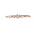 Pear Shape Halo Diamond Tennis Bracelet with Round Center Diamond