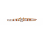 Pear Shape Halo Diamond Tennis Bracelet with Round Center Diamond