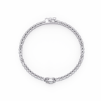 Pear Shape Halo Diamond Tennis Bracelet with Round Center Diamond