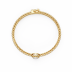Round Halo Diamond Tennis Bracelet