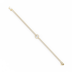 Round Halo Diamond Tennis Bracelet