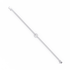 Round Halo Diamond Tennis Bracelet