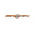 Round Halo Diamond Tennis Bracelet