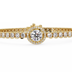 Round Halo Diamond Tennis Bracelet