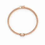 Round Halo Diamond Tennis Bracelet