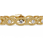 Round Diamond Open-Link Tennis Bracelet