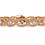 Round Diamond Open-Link Tennis Bracelet