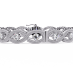 Round Diamond Open-Link Tennis Bracelet